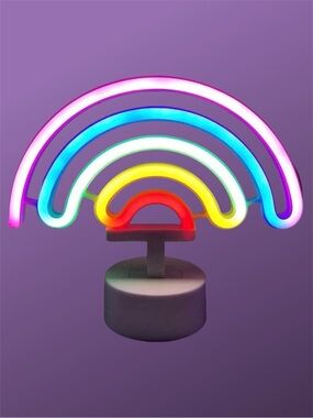 NIB neon rainbow LED light lgbtq pride wall art